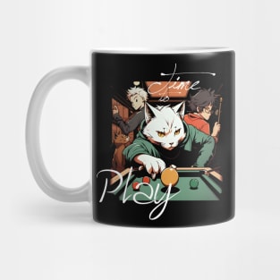 Cat Playing Pool Mug